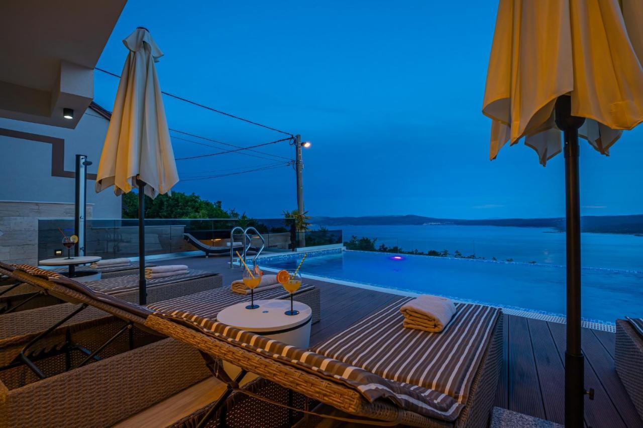 Villa Marassi With Heated Pool, Hot Tub And Sauna Crikvenica Bagian luar foto
